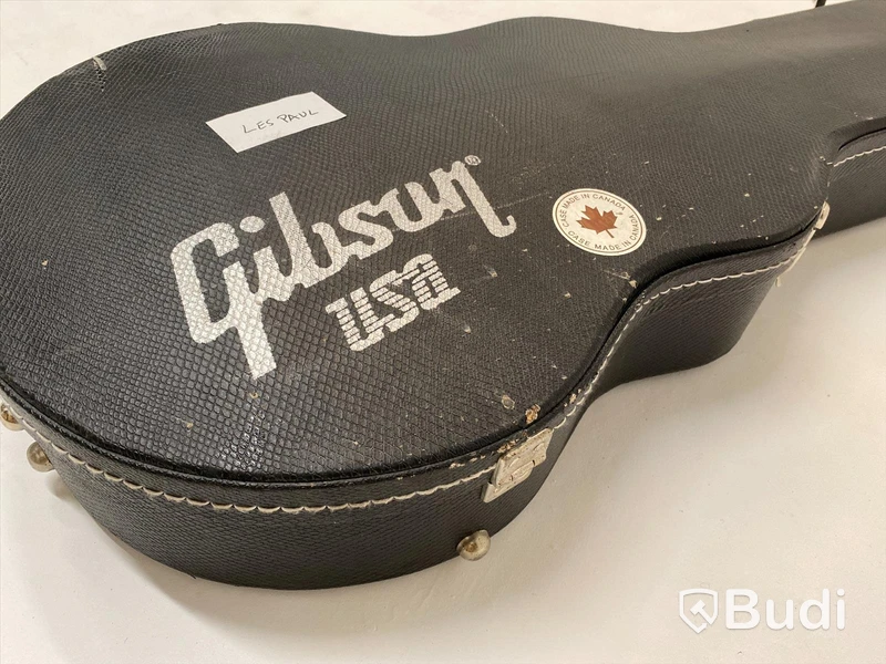 Gibson Les Paul case med skador på klädsel, se bilder