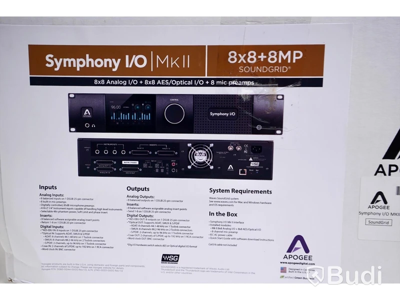 Data & Mjukvara. Apogee Symphony I/O MKII 8X8+8mp - NY i kartong - nypris ca 25 000 ink moms