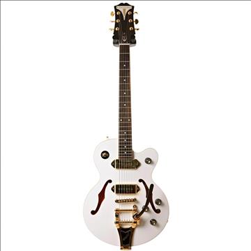 Epiphone Wildkat Wild Royale w/Bigsby Pearl White, elgitarr oöppnad