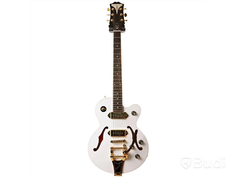 Epiphone Wildkat Wild Royale w/Bigsby Pearl White, elgitarr oöppnad