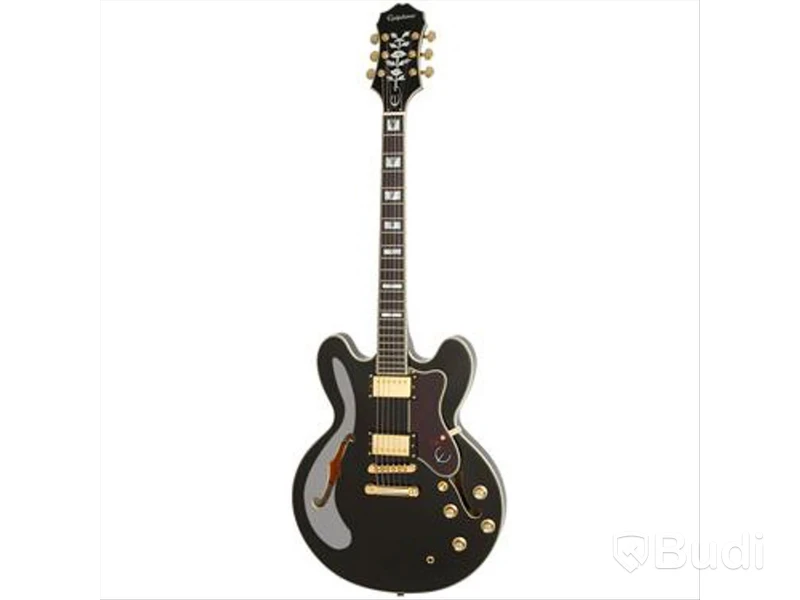 Epiphone Sheraton-II PRO Ebony, elgitarr oöppnad