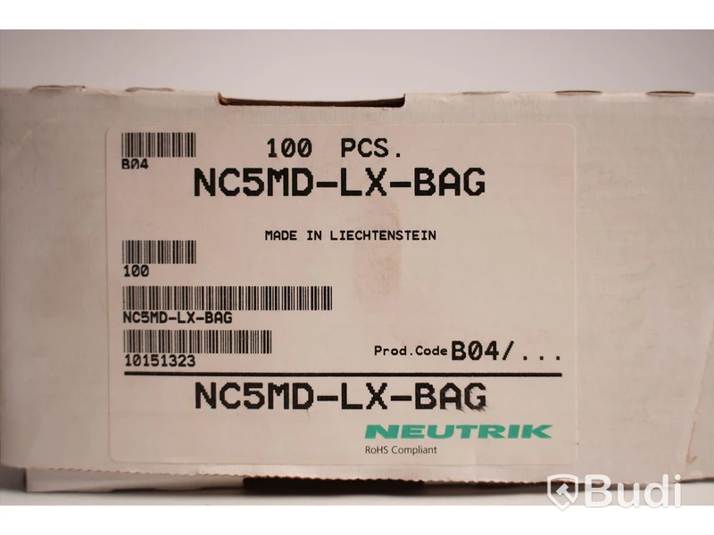 1 paket med 100st Neutrik NC5MD-LX-BAG