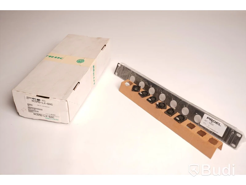 1 paket med 77st Neutrik NC5MD-LX-BAG inkl. Proel RK8NX och 6st 4-poliga XLR honakontakter