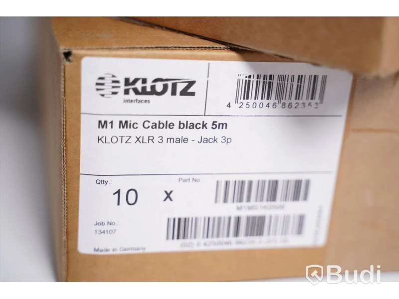 Mikrofonkabel 20st. Klotz M1 5m. Ny, Obruten förpackning.