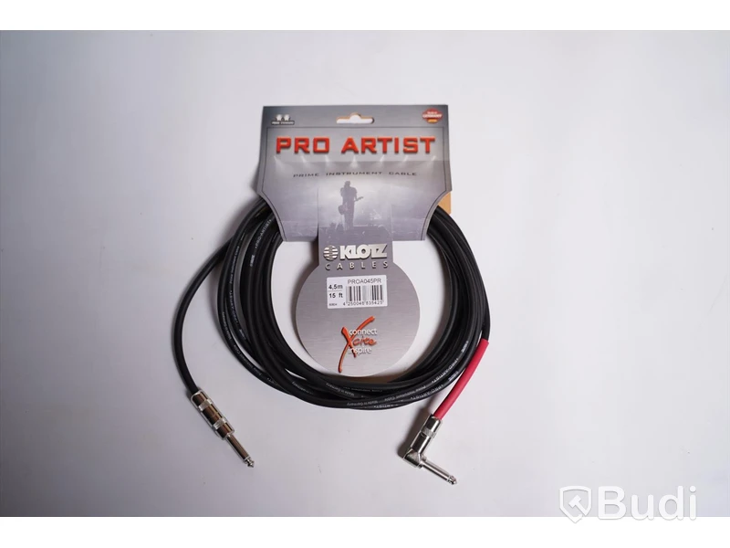 Instrumentkabel 4,5m 13st, Klotz PROA045PR. Ny, Obruten förpackning.