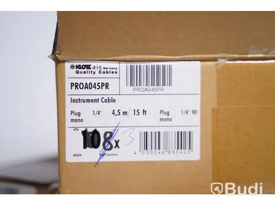Instrumentkabel 4,5m 20st, Klotz PROA045PR. Ny, Obruten förpackning.