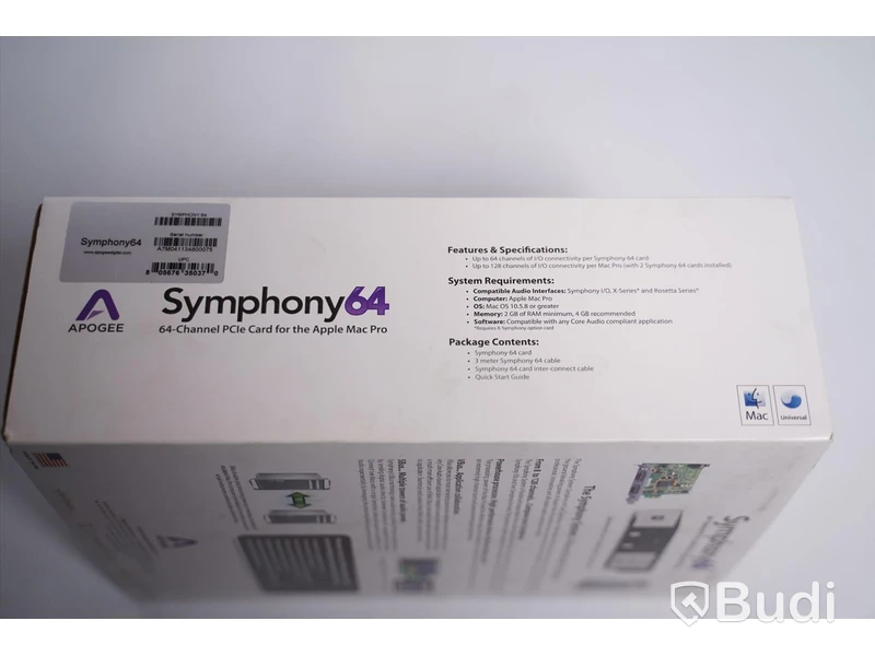 Apogee Symphony 64 PCIe card (Mac Pro). Ny, Obruten förpackning.
