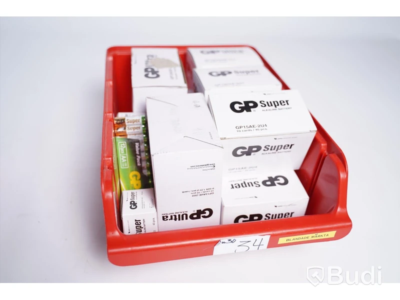 Diverse batterier, GP Ultra och Super. Ny, Obruten förpackning.