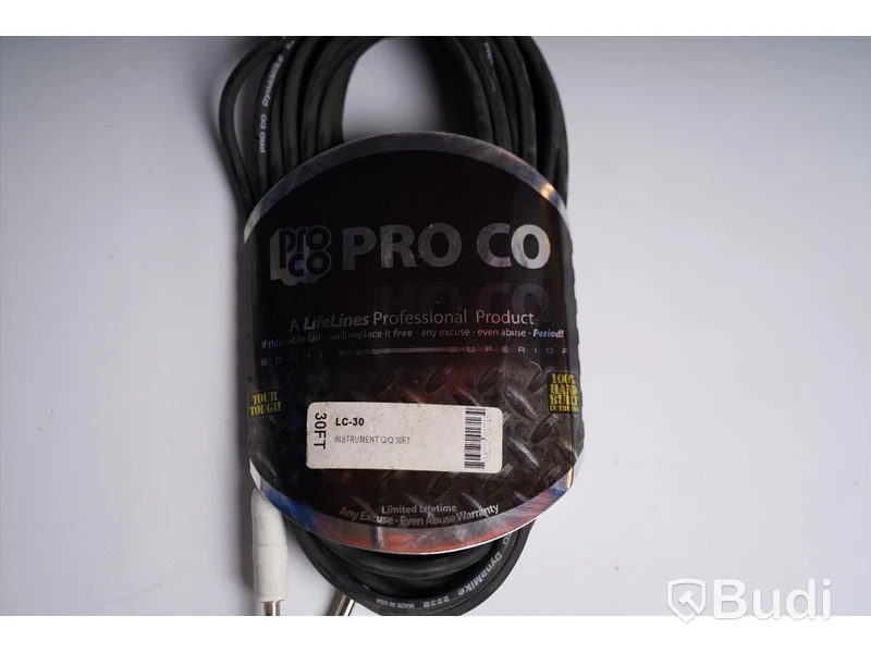 Footswitch och 2st telekabel 9m, Proel FCS-04 och Pro Co LC-30. Ny.
