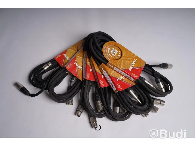 Telekabel till XLR hane och hona 3m 6st, Proel Audio Video Cable. Ny, Obruten förpackning.