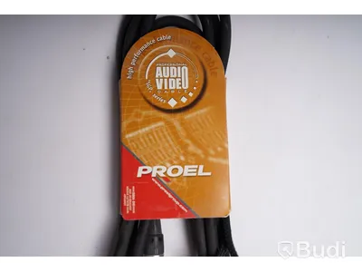 Telekabel till XLR hane och hona 5st, Proel Audio Video Cable. Ny, Obruten förpackning.