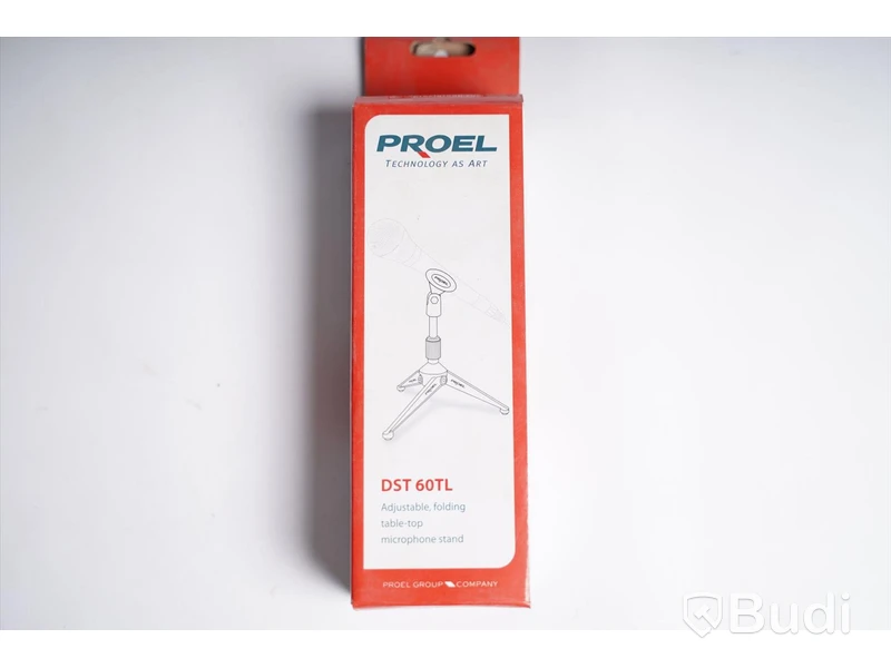 Mikrofonstativ och mikrofonkabel, Proel DST 60TL Microphone Stand, Proel Audio Video Cable. Ny, Obruten förpackning.