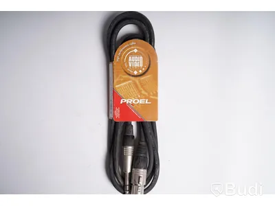 Mikrofonstativ och mikrofonkabel, Proel DST 60TL Microphone Stand, Proel Audio Video Cable. Ny, Obruten förpackning.