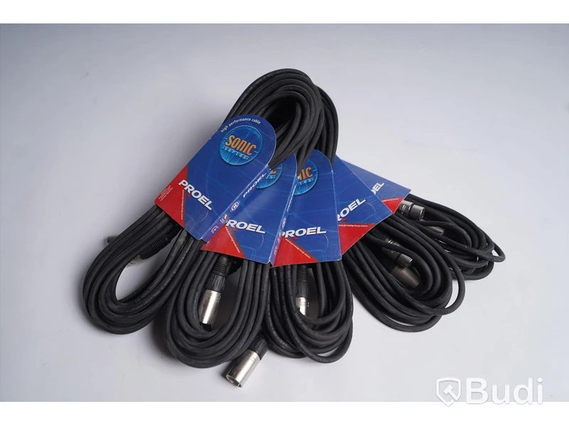 XLR-kabel 5st, Proel Sonic 280. Ny, Obruten förpackning.