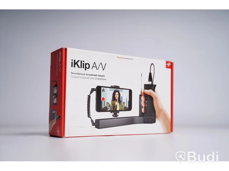 Mobilstativ för filmning, iRig iKlip A/V Smartphone Broadcast Mount. Ny, Obruten förpackning.
