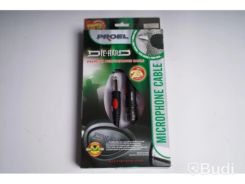 Mikrofonkabel 1m 4st, Proel Die Hard Microphone Cable. Ny, Obruten förpackning.