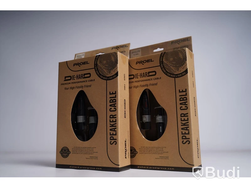 Speakonkabel 10m 2st, Proel Die Hard Speaker Cable. Ny, Obruten förpackning.