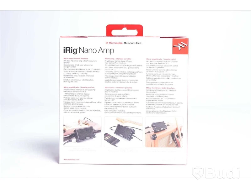 Batteridriven Förstärkare - iRig Nano Amp. Ny, Obruten förpackning.