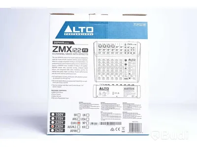 Mixerbord - Alto Zephyr ZMX122FX 8-channel mixer with effects. Ny.