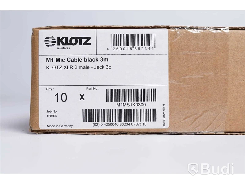 Mikrofonkabel 20st - M1 Mic Cable Black 3m. Ny, Obruten förpackning.