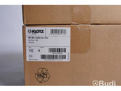 XLR Kablar 10m - Klotz M1 Mic Cable bk 20st. Ny, Obruten förpackning.