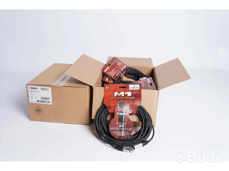 XLR Kablar 10m - Klotz M1 Mic Cable bk 20st. Ny, Obruten förpackning.