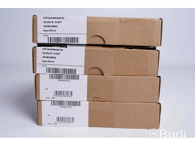 Multikabel - Klotz 25p DSub M - 8x XLR F 4 st. Ny, Obruten förpackning.