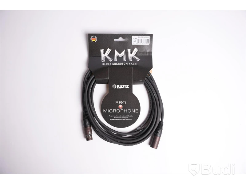 XLR-kabel 8st, Klotz Mikrofon Kabel 5m. Ny, Obruten förpackning.