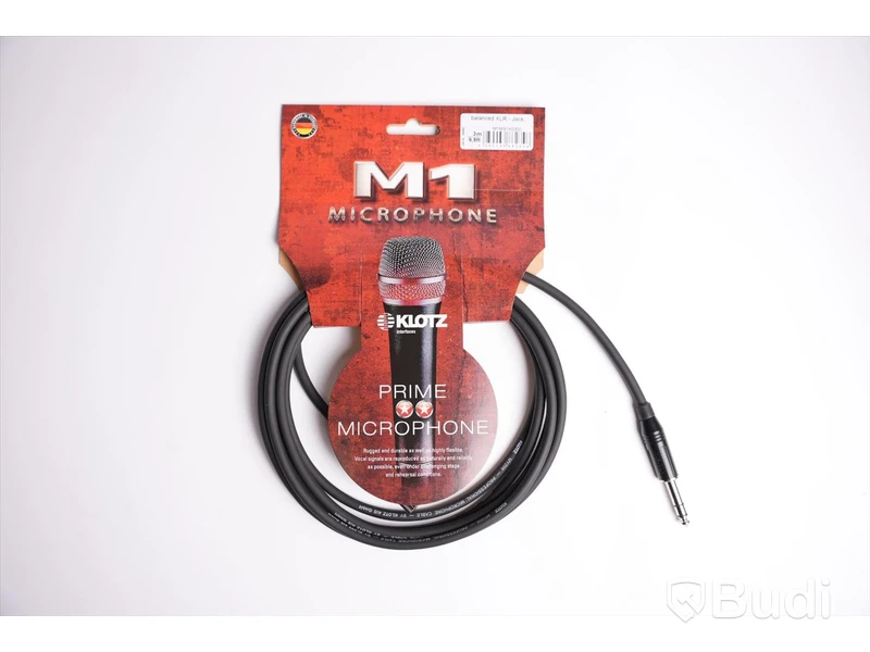 XLR-hane till tele 10st, Klotz M1 Microphone 3m. Ny, Obruten förpackning.
