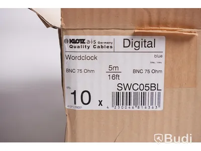 BNC-kabel 10st - Klotz Wordclock BNC 75 Ohm, 5m. Ny, Obruten förpackning.