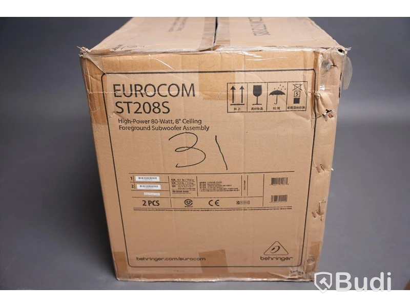 Taksubwoofer 2st - Behringer Eurocom ST2080S. Ny, Obruten förpackning.