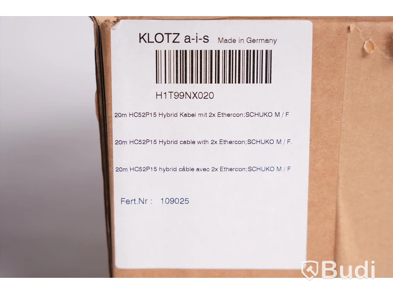 Hybridkabel - Klotz H1T99NX020 20m. Ny, Obruten förpackning.