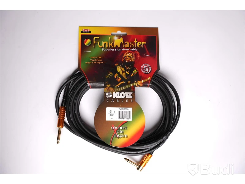 Telekabel 7st - Klotz T.M. Guitar Cable Black, 6m. Ny, Obruten förpackning.