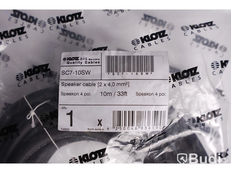 Speakonkabel 2st - Klotz SC7-10SW, 10m. Ny, Obruten förpackning.