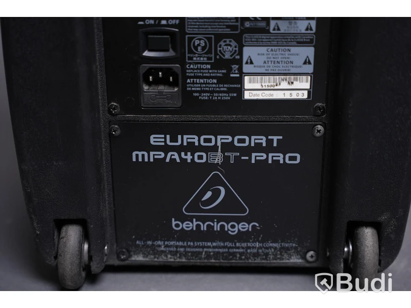 Portabelt PA - Behringer Europort MPA40BT-PRO. Defekt.