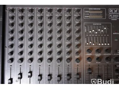 Mixerbord - Ross PC-8400 Powered Mixer Stereo. Osäker funktion.