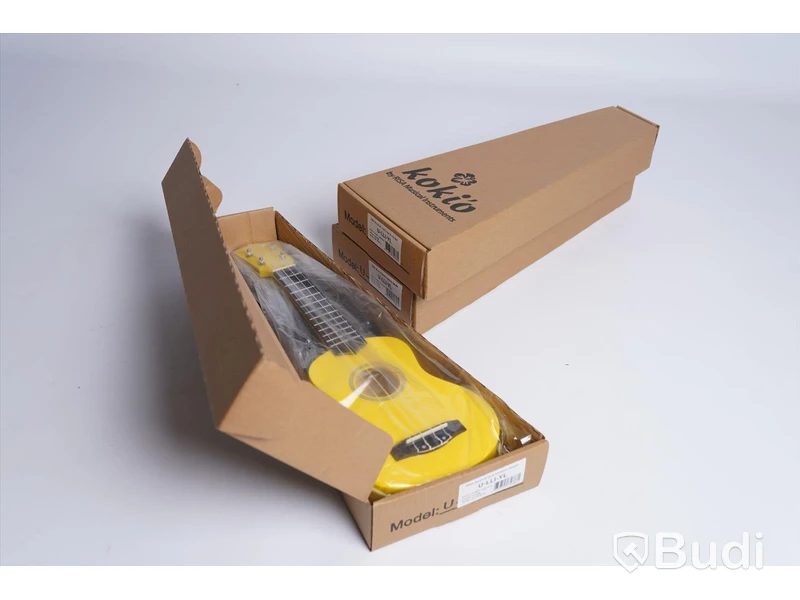 Ukulele - Koki'o Linden Soprano Yellow Med Case 3st. Ny, Obruten förpackning.