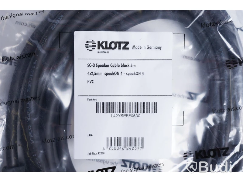 SpeakON kabel 4st - Klotz SC-3 5m
