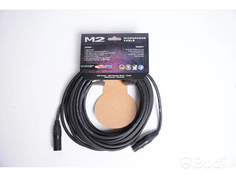 Mikrofonkabel 10st - Klotz M2 10m. Ny, Obruten förpackning.