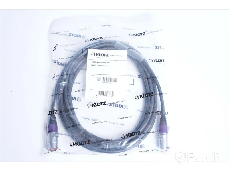 Kabel - Klotz RC5SBSW Outdoor 5m Black 4st. Ny, Obruten förpackning.