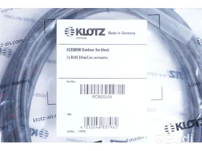 Kabel - Klotz RC5SBSW Outdoor 5m Black 4st. Ny, Obruten förpackning.