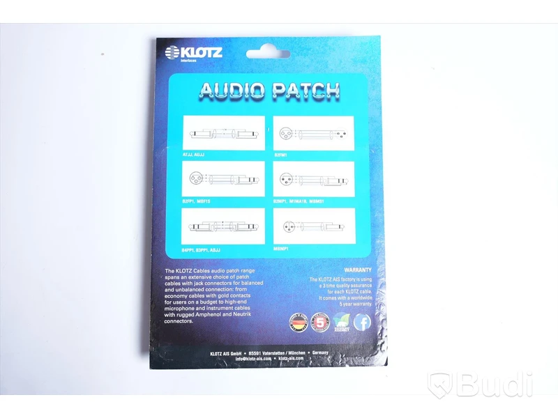 Patchkabel - Klotz Audio Patch 0,3m 6st.
