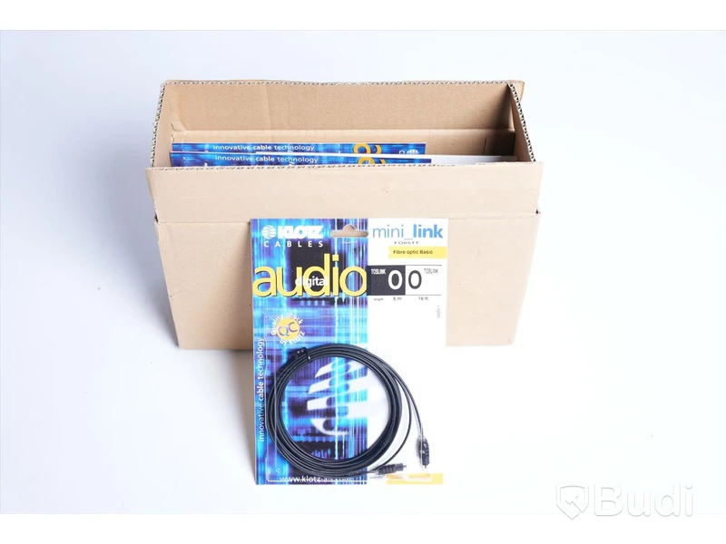 Kabel - Klotz TOSLINK Optical Fibre Cables 5m 10st. Ny, Obruten förpackning.