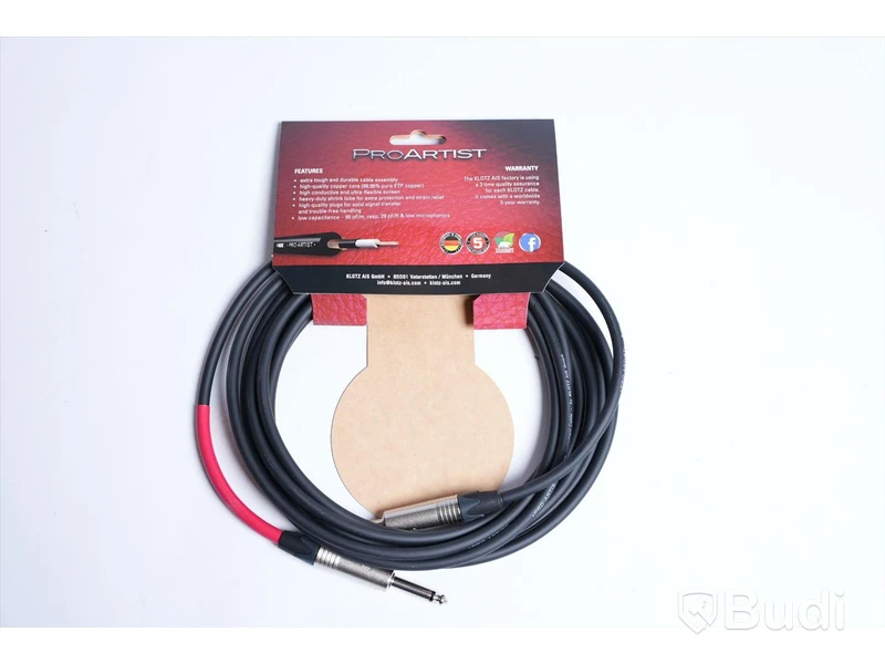 Instrumentkabel 10st - Klotz Pro Artist Instr. Cable 4,5m. Ny, Obruten förpackning.