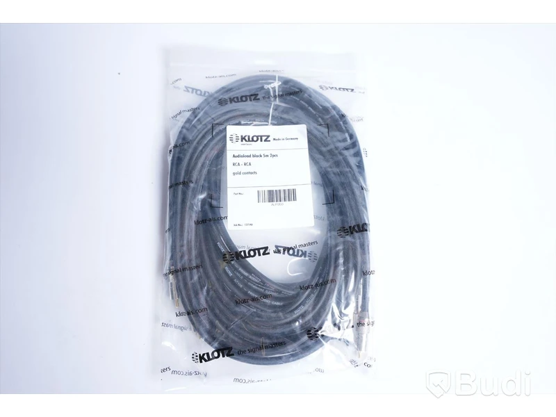 RCA-Kabel 5m - Klotz Audiolead Black 5m 2Pcs. 5st.