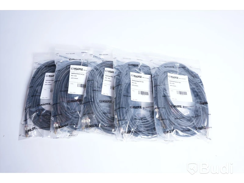 RCA-Kabel 5m - Klotz Audiolead Black 5m 2Pcs. 5st.