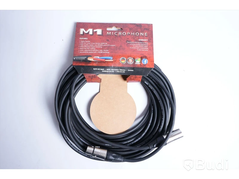 XLR Kablar - Klotz M1 Microphone Cable 15m 3st. Ny, Obruten förpackning.