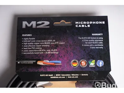 XLR Kabel 10st - Klotz M2 Microphone Cable. Ny, Obruten förpackning.