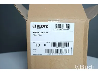 RCA Kabel 10st - Klotz S/PDIF 2m. Ny, Obruten förpackning.