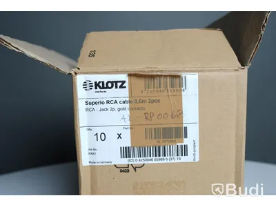RCA Kabel 10st - Klotz Superio RCA 0,6m. Ny, Obruten förpackning.